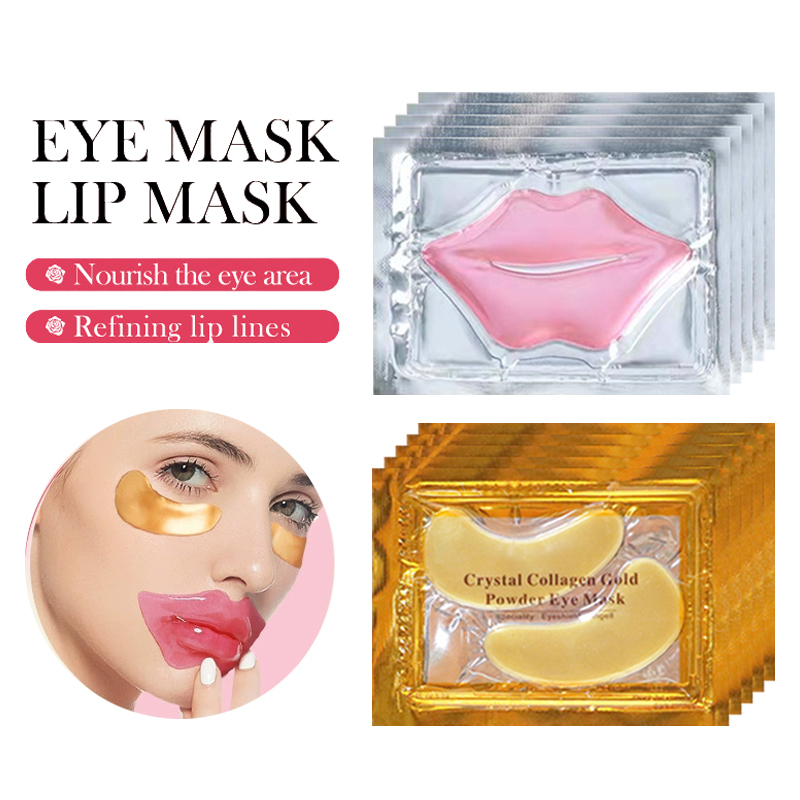10/20pcs Golden Crystal Collag - Face Mask Skincare ulasan dan harga