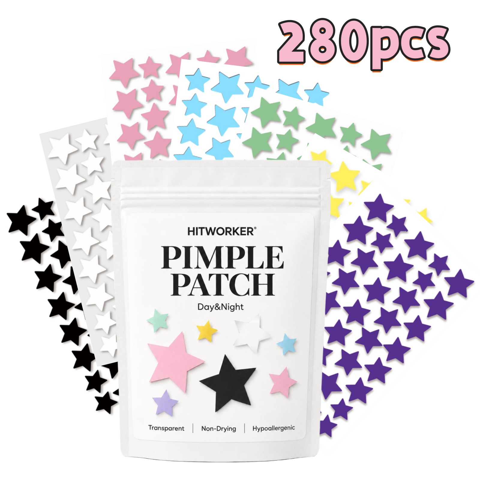 280Pcs Rainbow Colorful Star A - Face Oil ulasan dan harga