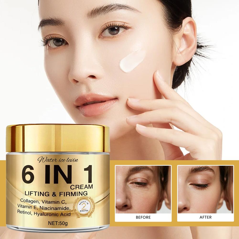 6 IN 1 Collagen Face Cream Lif - Vitamin C Serum ulasan dan harga