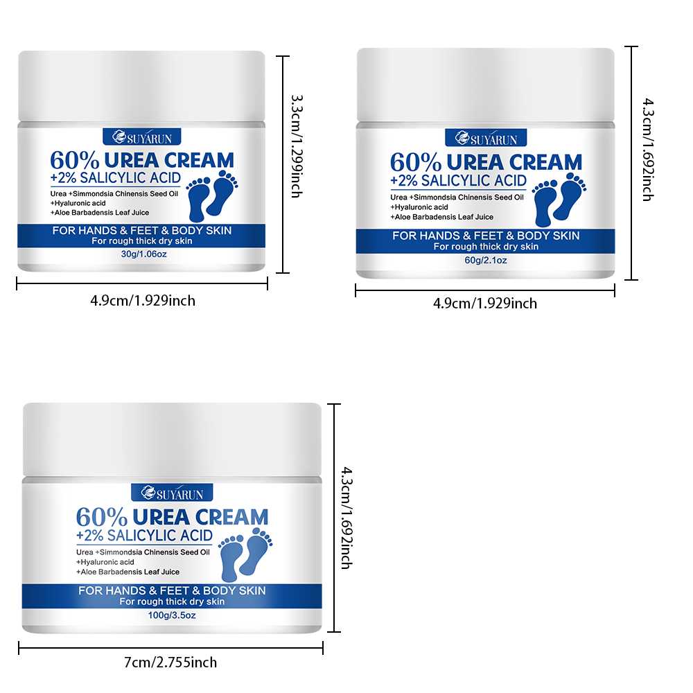 SUYARUN 60% Urea+2% SALICYLIC  - Urea Foot Cream ulasan dan harga