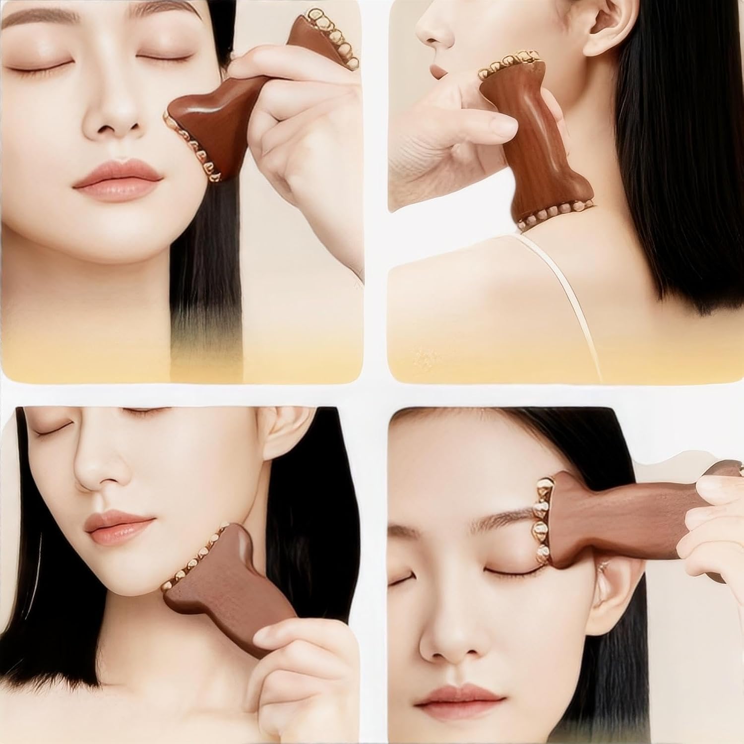 Brass Facial Contour Roller So - Skincare Glowing ulasan dan harga
